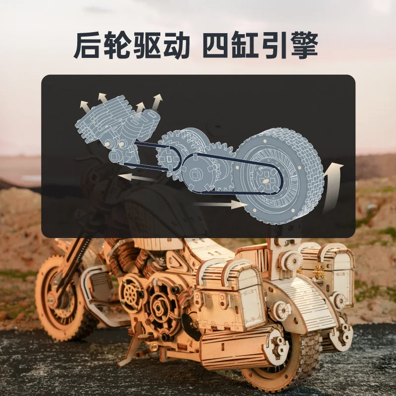 

DIY Handmade Cruise Motorcycle Retro Tabletop Decoration Creative Wooden Toys