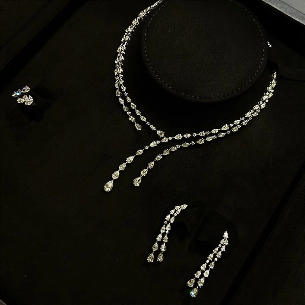 GODKI Роскошные геометрические 4 шт. ОАЭ набор украшений для женщин Свадебная