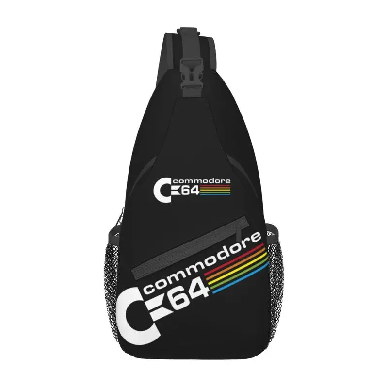 

Cool Commodore 64 Sling Bags for Travel Hiking Men's C64 Amiga Computer Crossbody Chest Backpack Shoulder Daypack