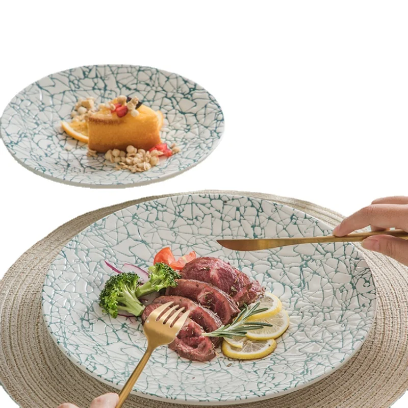 

Creative Luxury Japanese-style Steak Plate Household Ceramic Plate High-quality Restaurant Noodle Plate Ceramic Plate Dishes