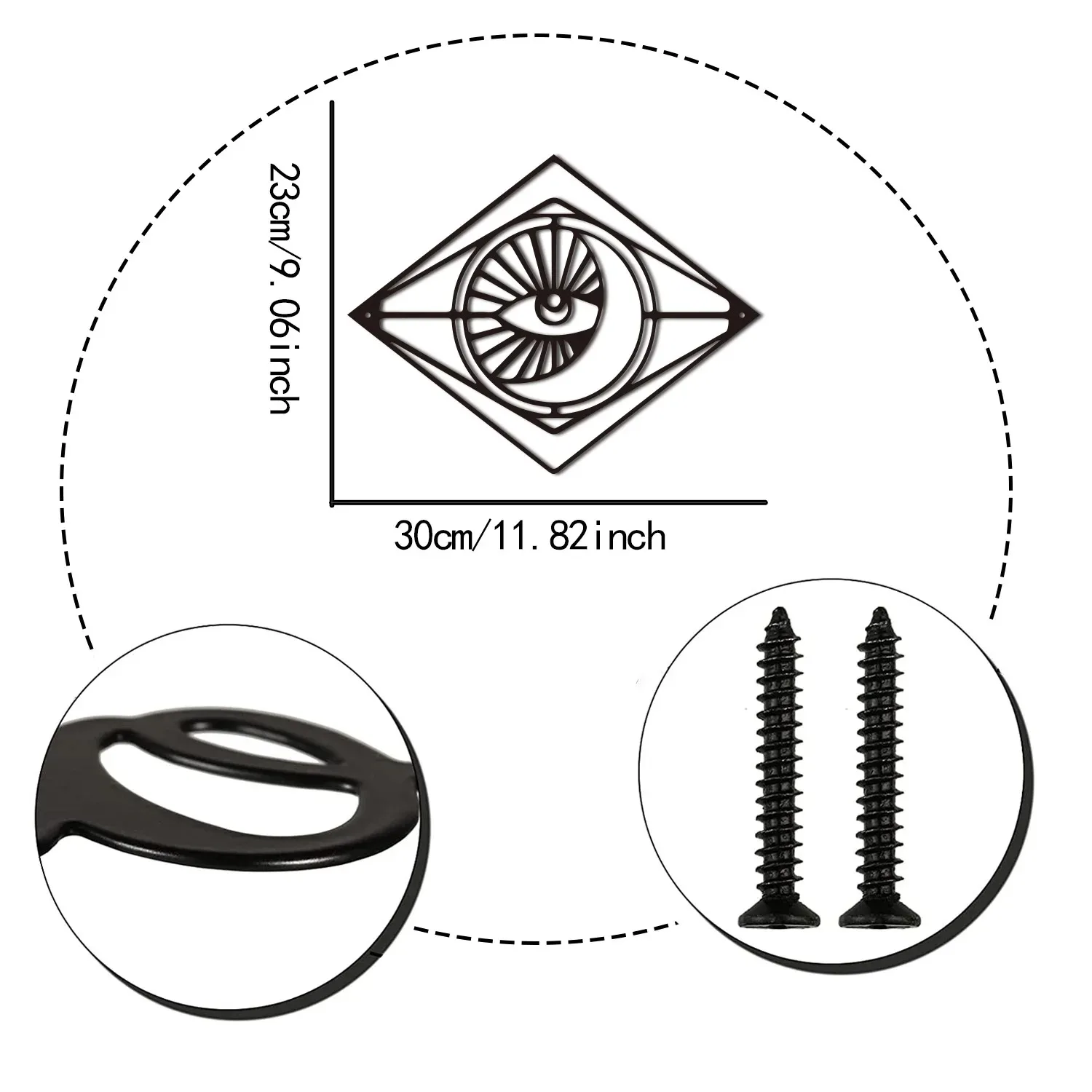Металлический Настенный Рисунок Луна И Глаз Цельный Подвесной Декоративный Знак