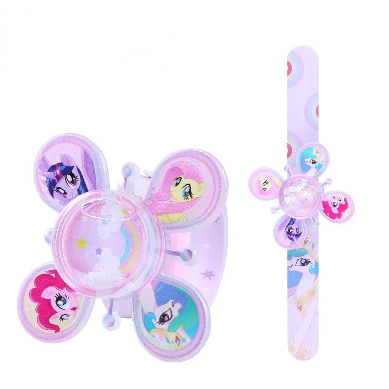 Disney Pop Circle Bracelet Cartoon Hand Ring Toy Princess Elsa Anime Frozen Kids Luminous Quicksand Girls