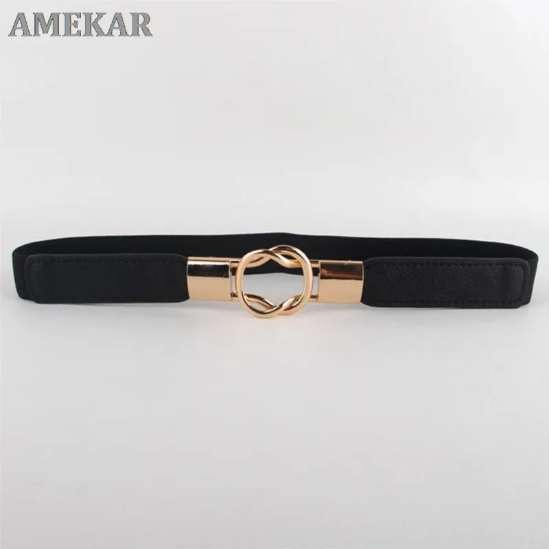 women thin elastic waist belt dress apparel accessories high quality 4 colors fashion pu black white waist brand hot sale free global shipping