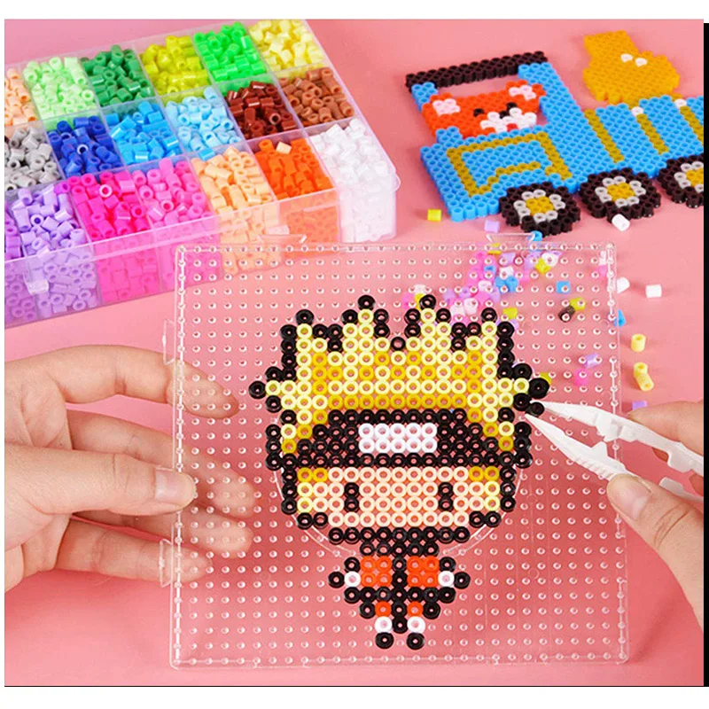 

1pc Beads Square Pegboard Hama Beads Puzzle 14.5x14.5cm Template for Mini 2.6mm Perler Fuse Beads Toys HAND CRAFT SET Peg Boards