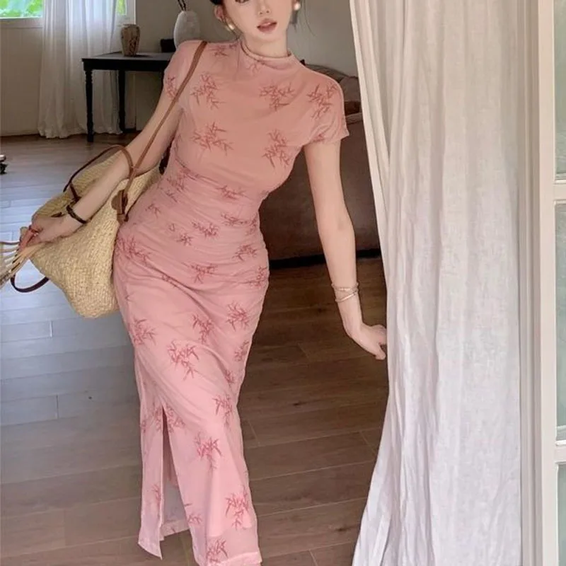 Женский корсет в китайском стиле элегантное удобное облегающее платье с