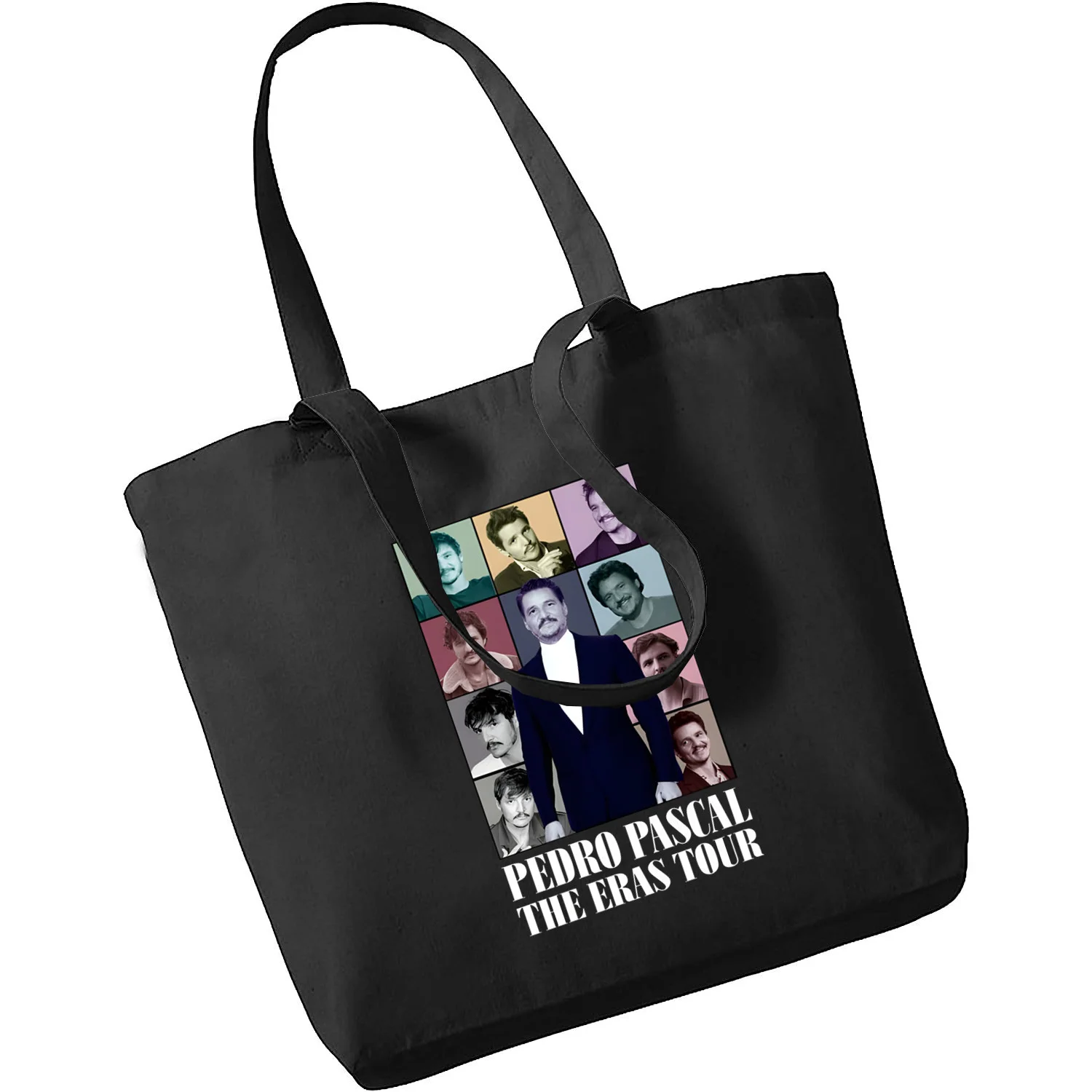 

Pedro Pascal Vintage Daddy‘s Girl Black Canvas Tote Bag Shopping Bag Reticule Cosmetic Bag Student Shoulder Bag Canvas Handbag