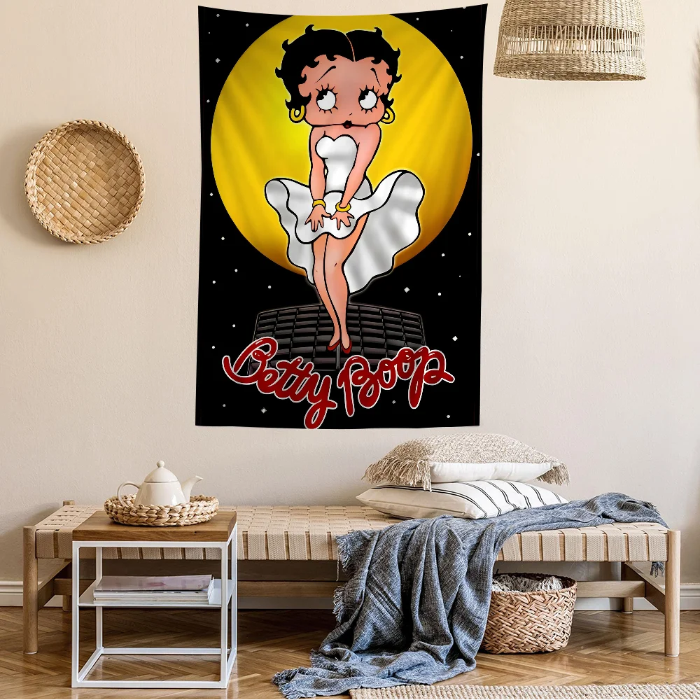 B-Betty-Cute-B-Boop красочный гобелен настенный домашний декор хиппи богемное украшение