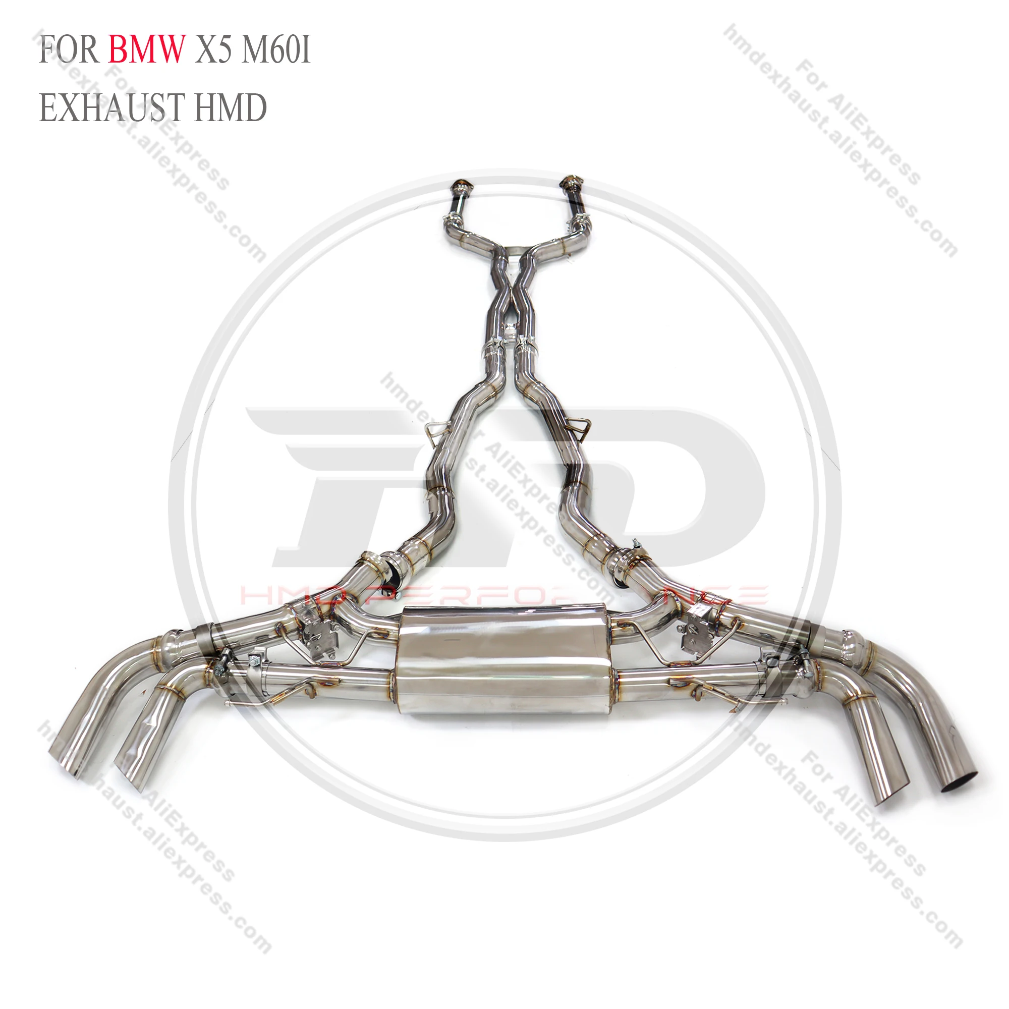 HMD выхлопная система Catback нержавеющая сталь для BMW X5 M60I 4 T глушитель с клапаном