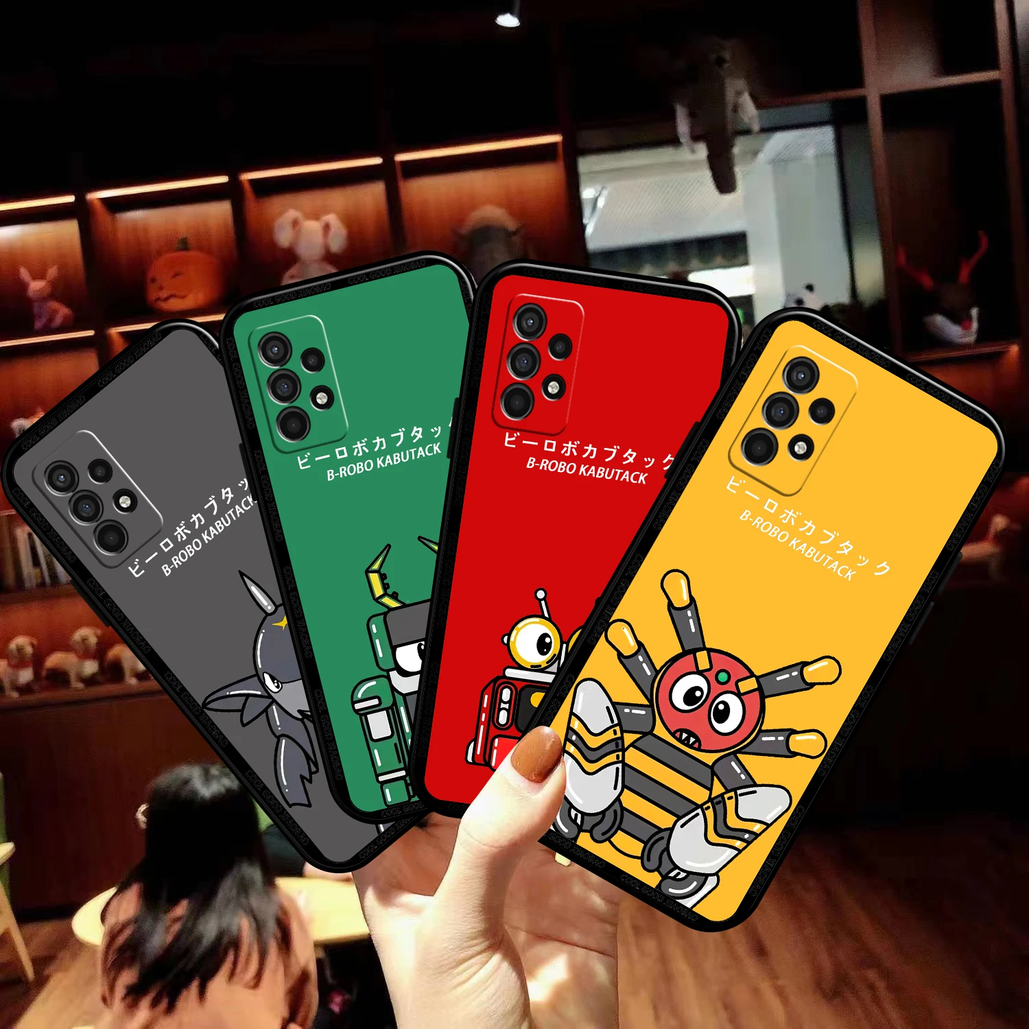 

B-Robo Kabutack Phone Case For Samsung Galaxy S21 S21 FE S21 Plus S21 Ultra S20 S20 FE S20 Lite S20 Ulitra Funda Black Back