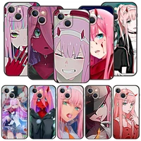 darling in the franxx zero two phone case for iphone 13 12 11 pro max mini 7 8 plus shell iphone x xr xs max se 2022 cover
