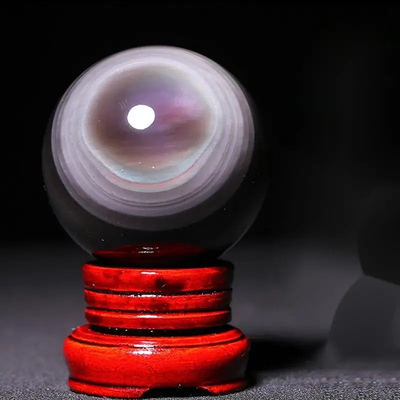 

1 шт. натуральный камень, дьявольский глаз, двойная радуга, обсидиановый глаз, подвеска, черный Кристальный шарик, шар, ветер, Водяной Шар