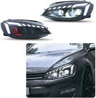led headlights for vw volkswagen golf vii 7 mk 7 2014 2015 2016 2017 2018 2019 with the start up animation sequential indicator