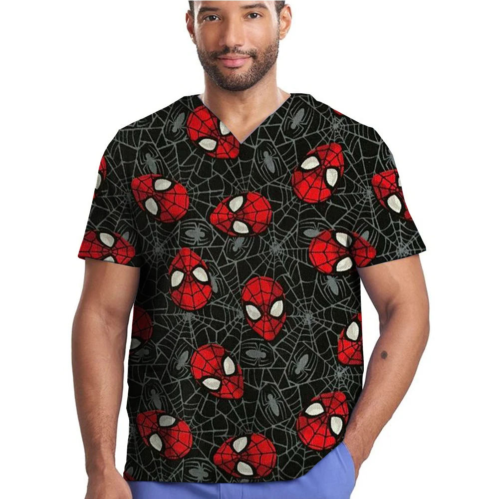 Новая Униформа Marvel Человек-паук с принтом скрабы топы для салона красоты