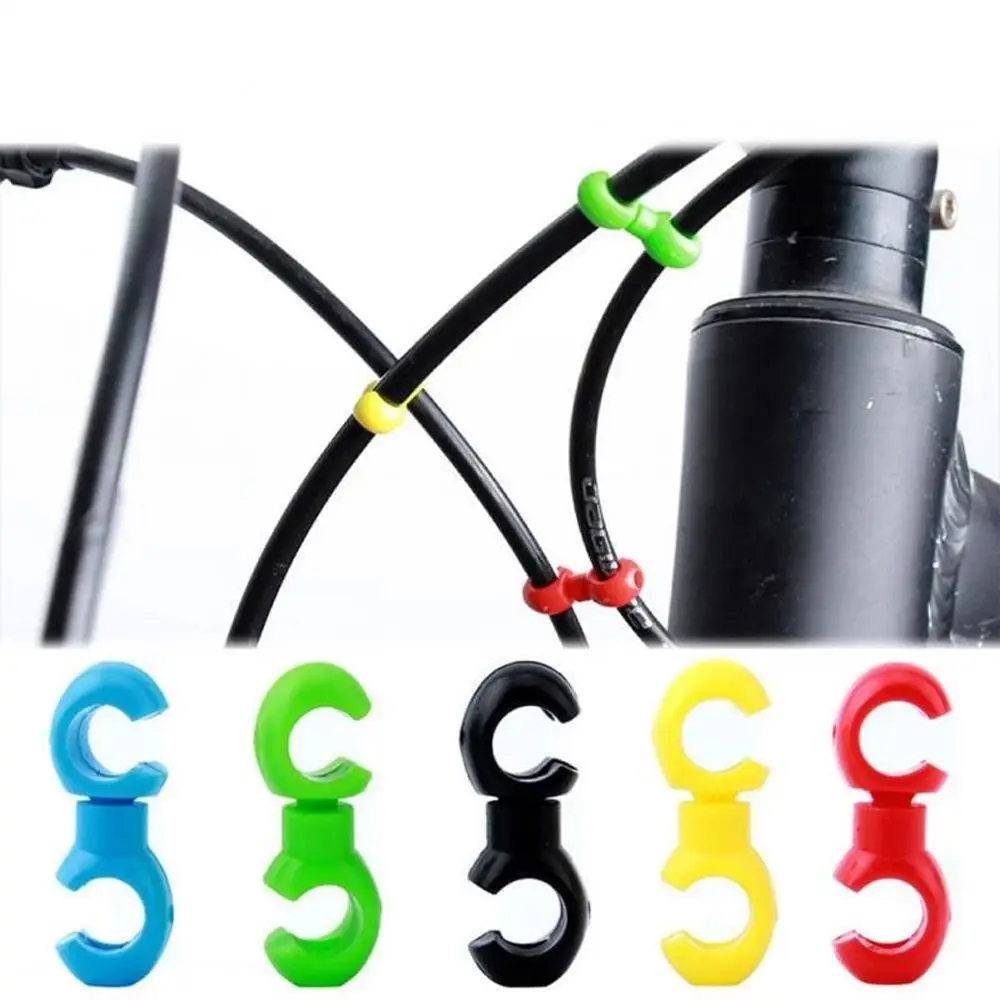 

10PCS Bicycle MTB Brake Gear Cable S Style Clips Buckle Hose Guide Road Bike Cross Line Clip Ring Clasp Cycling Bke Accessories