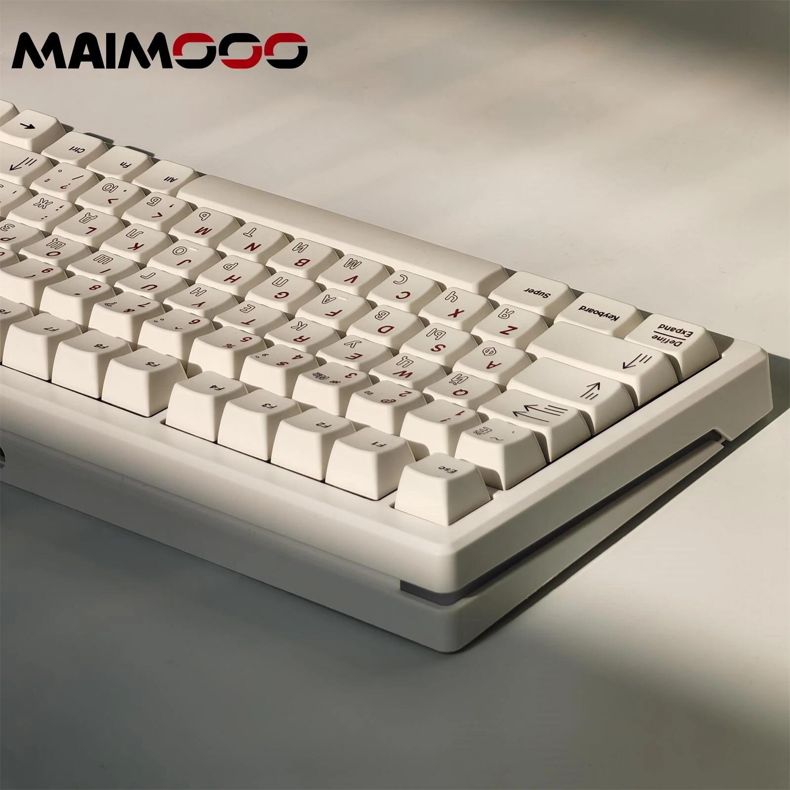 Белые русские клавиши MAIMOOO MDA с полым простым профилем сублимационной печатью