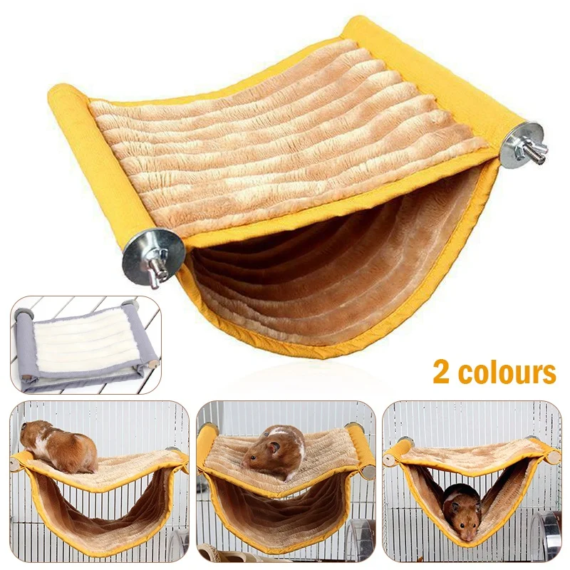 

Hamster Hammock House Mouse Rat Hanging Swing Warm Sleeping Bed Small Pet Animal Double Layer Cage Tent Hut Nest