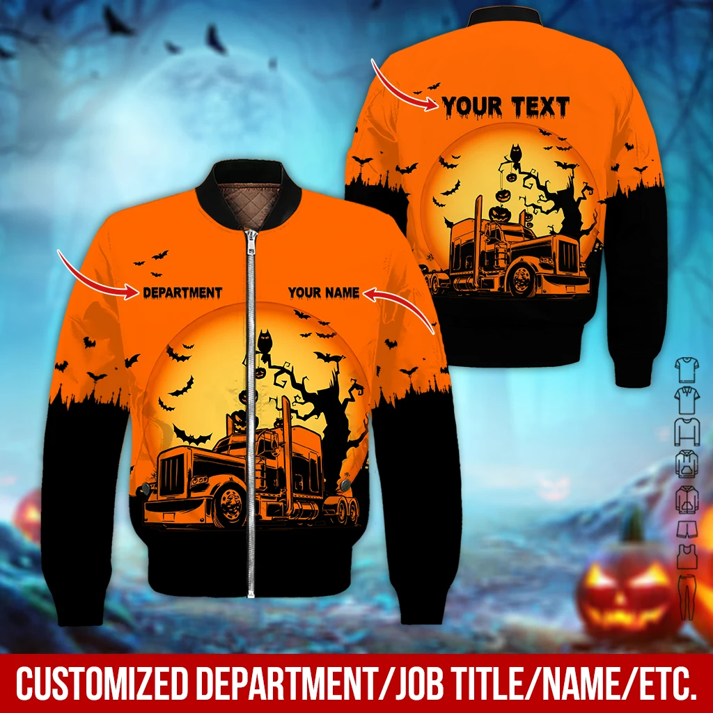 Зимняя модная мужская куртка-бомбер куртка-тракер на Хэллоуин с