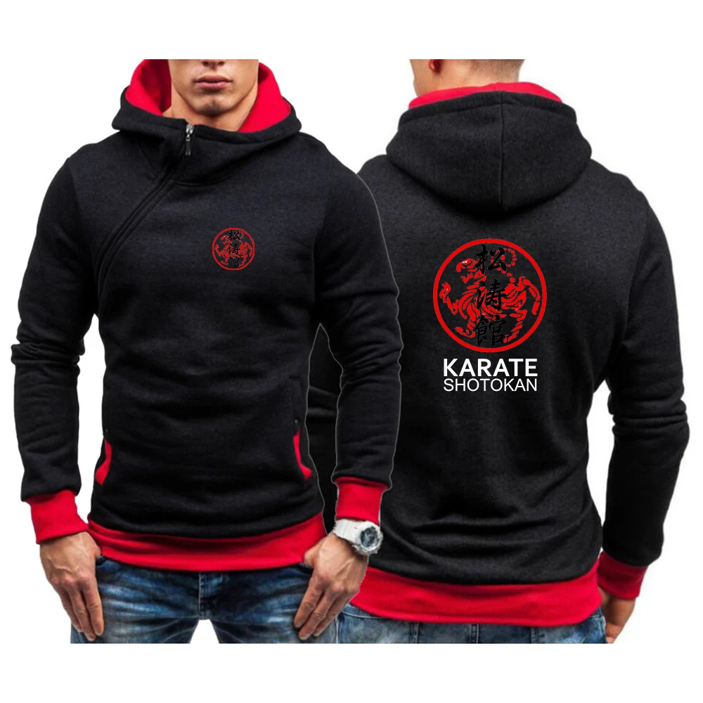

Shotokan Karate 2022 Men's New New Casual Solid Diagonal Zipper Long Sleeve Hoodies Sweatshirts Sweatshirt Hooded Pullover Tops