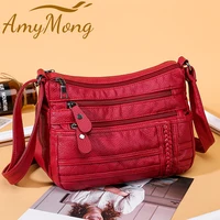 Ladies Multi-pocket Messenger Bag High Quality Soft PU Leather Shoulder Bags Casual Crossbody Bags for Women 2020 Bolsa Feminina