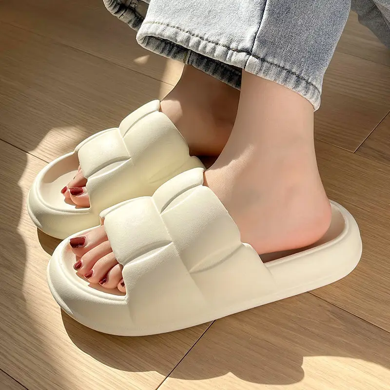 Summer Men Women Home Slippers Couples Non-Slip EVA Bathroom Shoes Indoor Bathing Soft Sole Beach Sandals Flip Flops