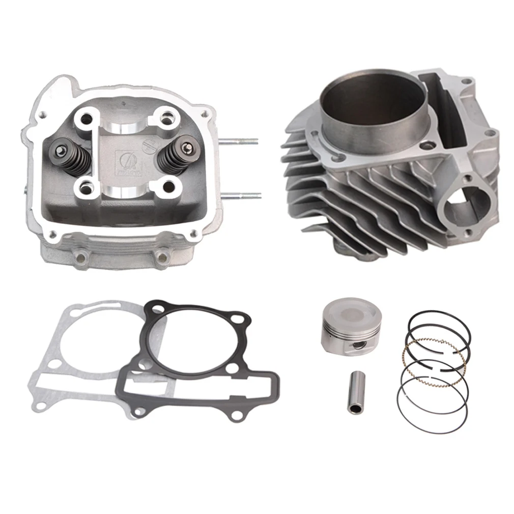

62.5mm Cylinder Liner Cylinder Head Piston Gasket Block Kit Replacement for GY6 180cc 200cc 250 ATV UTV Off-Road Vehicle