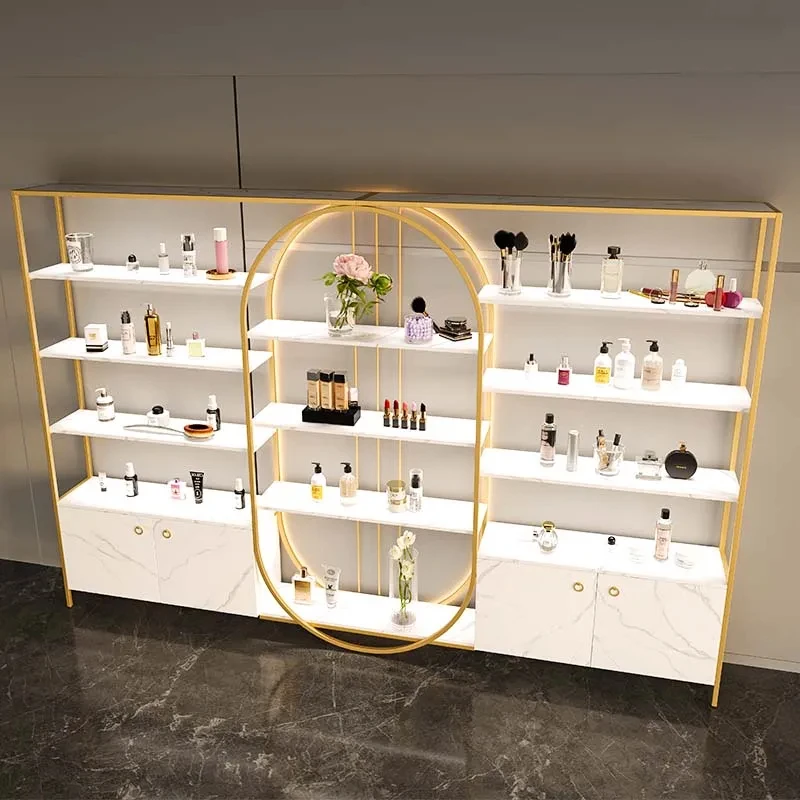 Стеллаж для косметики шкаф хранения ногтей в салоне красоты витрина продуктов с