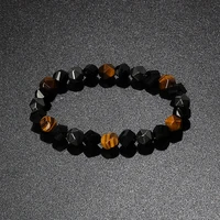 facted tiger eye obsidian hematite bracelets natural stone bead magnetic health protection bracelet soul jewelry pulsera hombre
