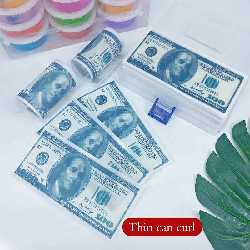 50 шт./корт. 100 долларов-купюр съедобные клейкие вафли рисовые бумажные топперы для