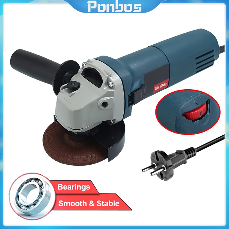 Электрическая угловая шлифовальная машина Ponbos 220 В 100 мм 125