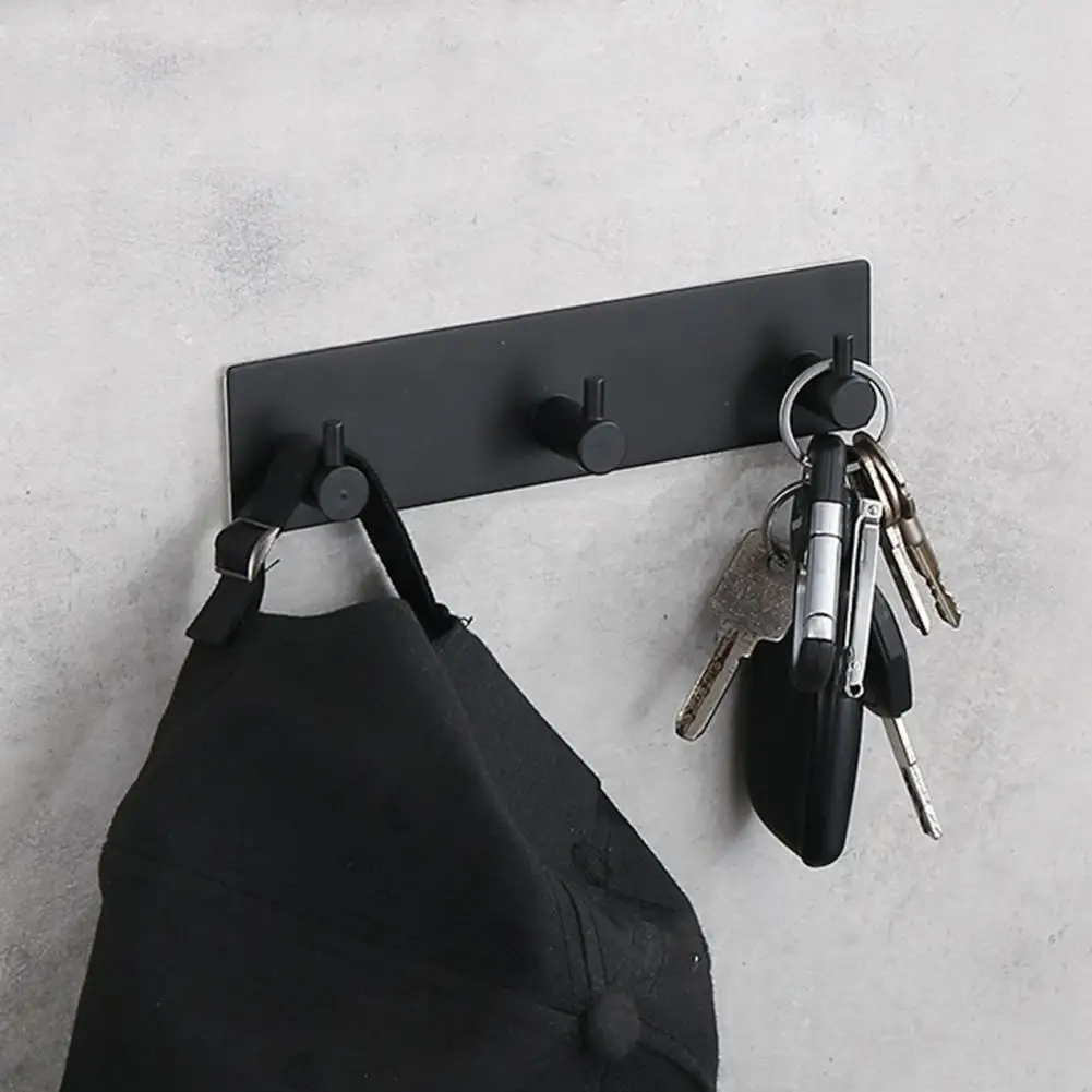 

Useful Key Hook Smooth Edge Easy to Install Wall Mounted Entryway Storage Hook Stainless Steel Wall Hook Bathroom Supplies