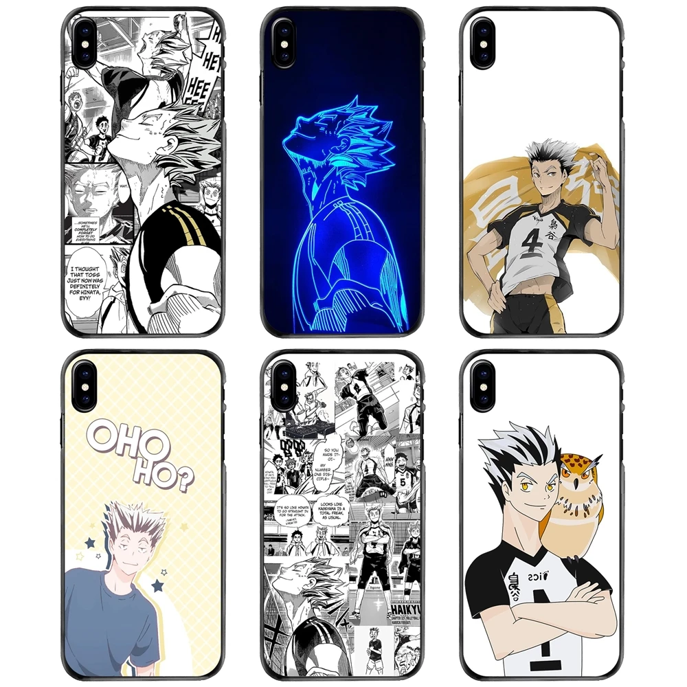 

For Apple iPhone 11 12 13 14 Pro MAX Mini 5 5S SE 6 6S 7 8 Plus 10 X XR XS Koutarou Bokuto Haikyuu! Manga Hard Phone Shell Case