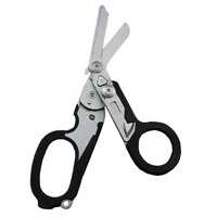 2022 new stainless steel scissors multi function tactical pliers scissors outdoor survival foldable retractable creative gadget
