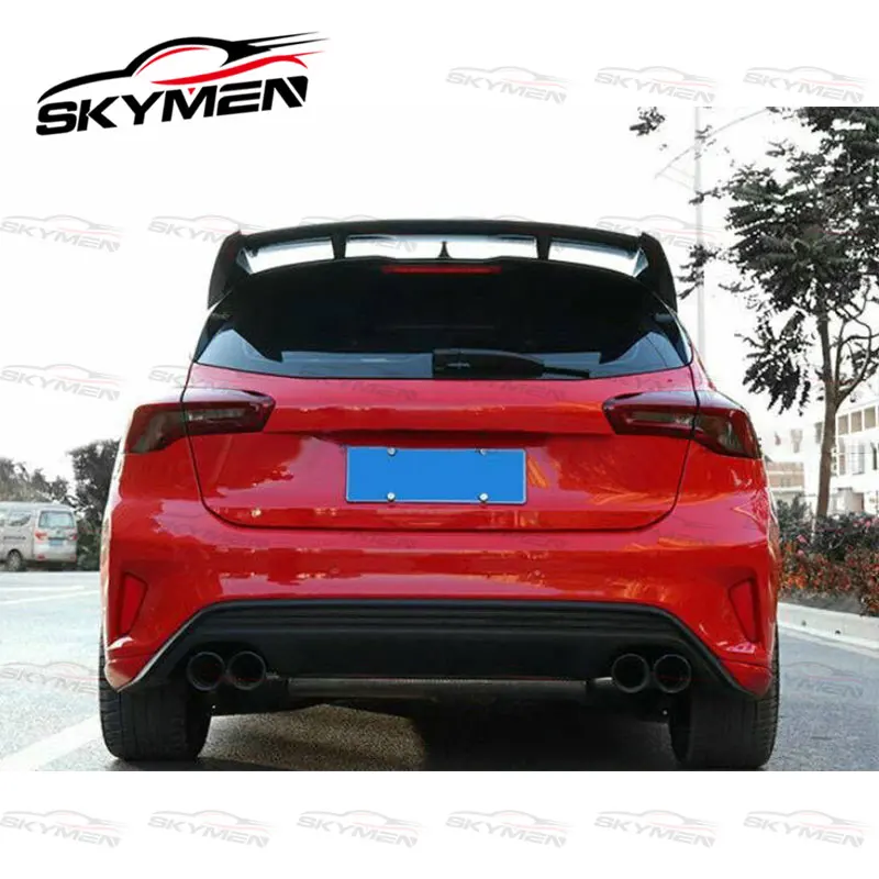 Тип RS УГЛЕРОДНЫЙ Задний спойлер для Ford 19-20 Focus Mark 4 глянцевое черное крыло из