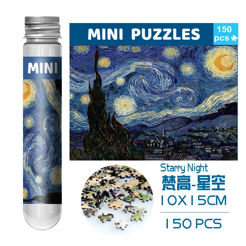

Puzzles for Children 150 Pieces Paper Jigsaw Puzzles Educational Intellectual Decompressing DIY Mini Puzzle Game Toys Gift 7-14y