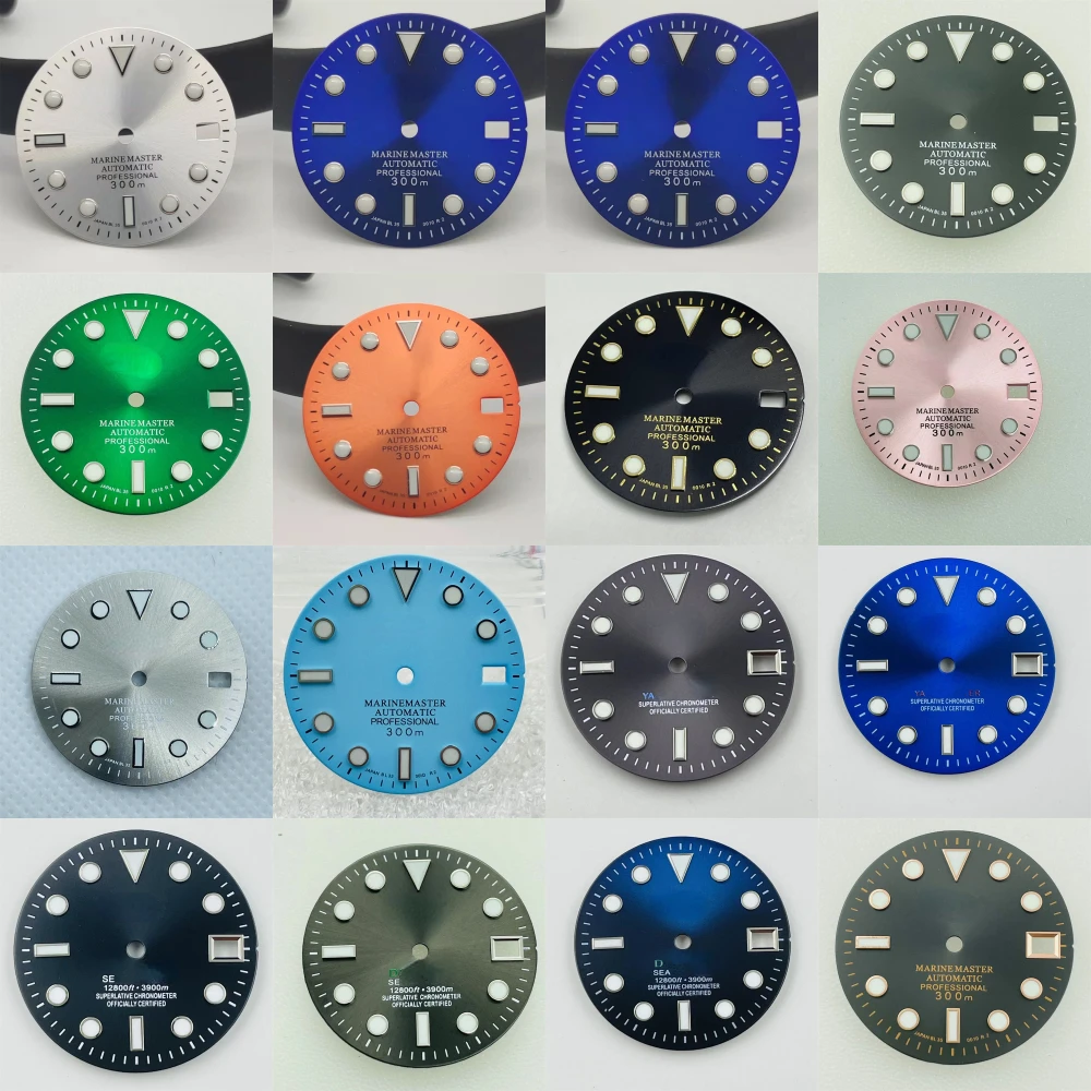 

SUB Watch Dial Nh35 Movement Watch Dial 28.5mm C3 Luminous Watch Accessories Nh35 Dial S Logo Nh35 Gold 3d Metal S Logo Dial