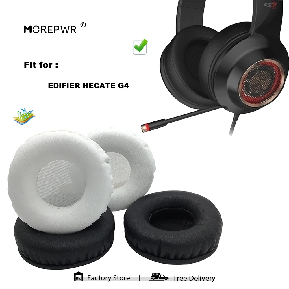 

Morepwr New Upgrade Replacement Ear Pads for EDIFIER HECATE G4 Headset Parts Leather Cushion Velvet Earmuff Sleeve Cover