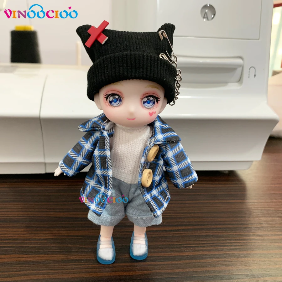 Ob11 кукла полный комплект 112 13 см Bjd груц кукла с одеждой обувью шляпами Фигурки игрушки Аниме Куклы Kawaii Сюрприз подарок игрушки (art.: 3920ca0fddba3) - 3920ca0fddba3