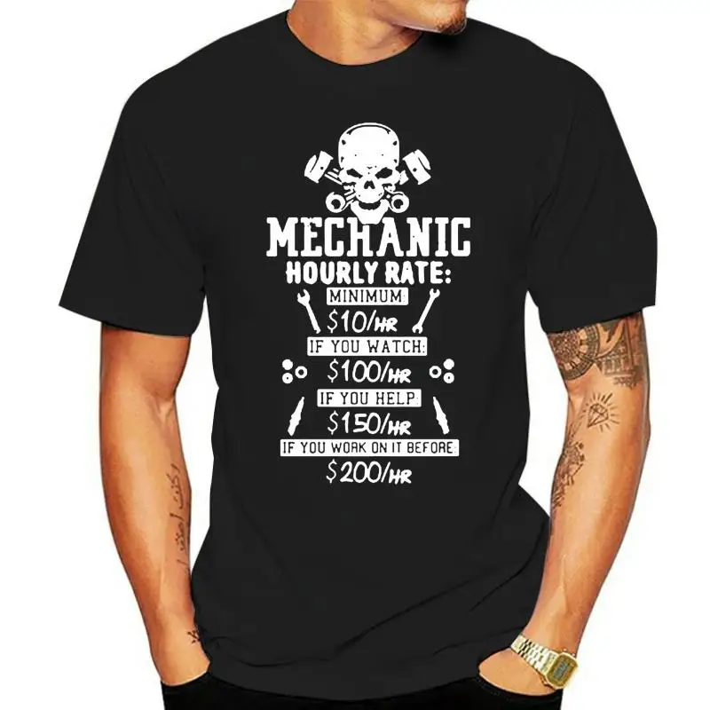 

Mechanic Hourly Rate t shirt men Casual Fashion Men's Basic Short Sleeve T-Shirt boy girl hip hop t-shirt top tees