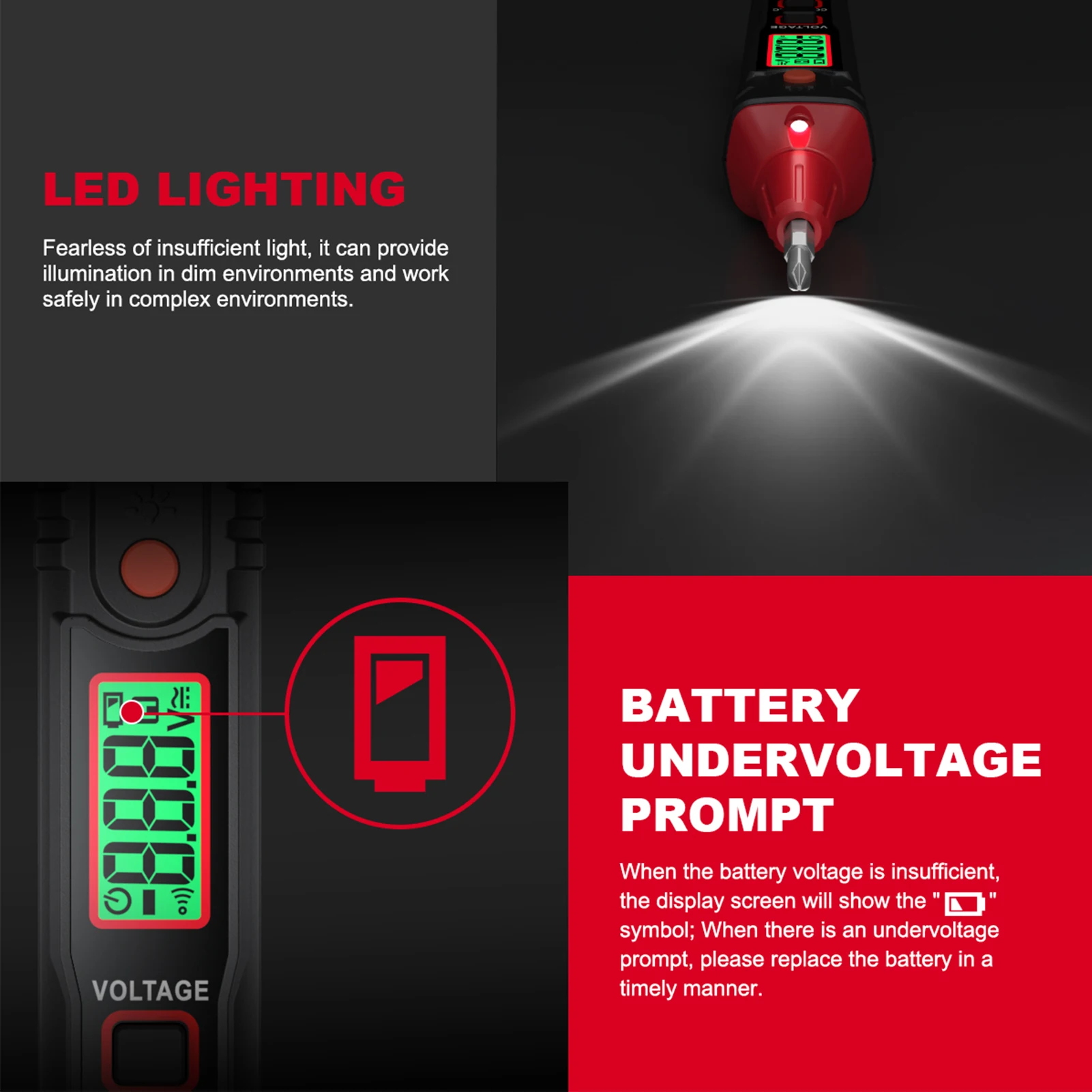 Детектор напряжения ручка тестер электричества 12 ~ 300 В детектор переменного тока