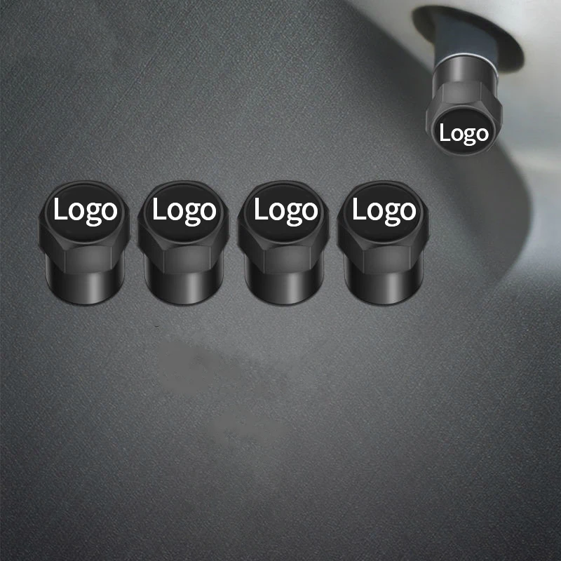 

4pcs Car Tire Valve Cap Metal Silver Door Core Hexagonal Auto Parts For SEAT Leon Ibiza 6J 6L Alhambra Exeo Altea Arona Ateca