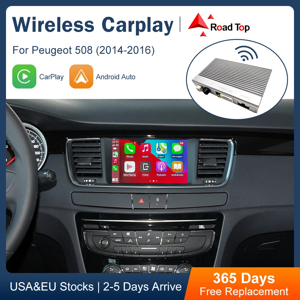 

Беспроводной CarPlay для Peugeot 508 2008 408 2014-2016 экран с Android автомобильный интерфейс Mirror Link AirPlay аксессуары для интерьера