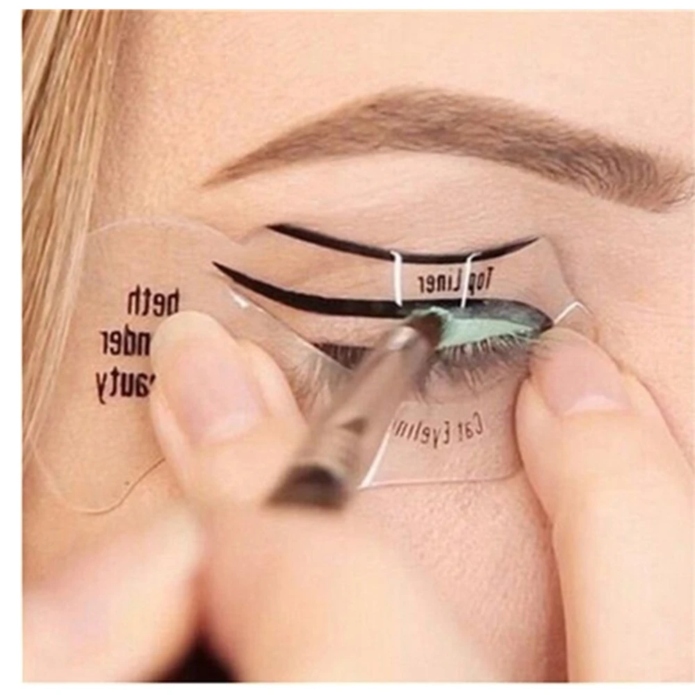 

2/4/10pcs Cat Smokey Eyeliner Stencil for Arrow Eye Shadow Guide Makeup Simple Tool Set Eyebrow Stickers Cat Eyeliner Stencil