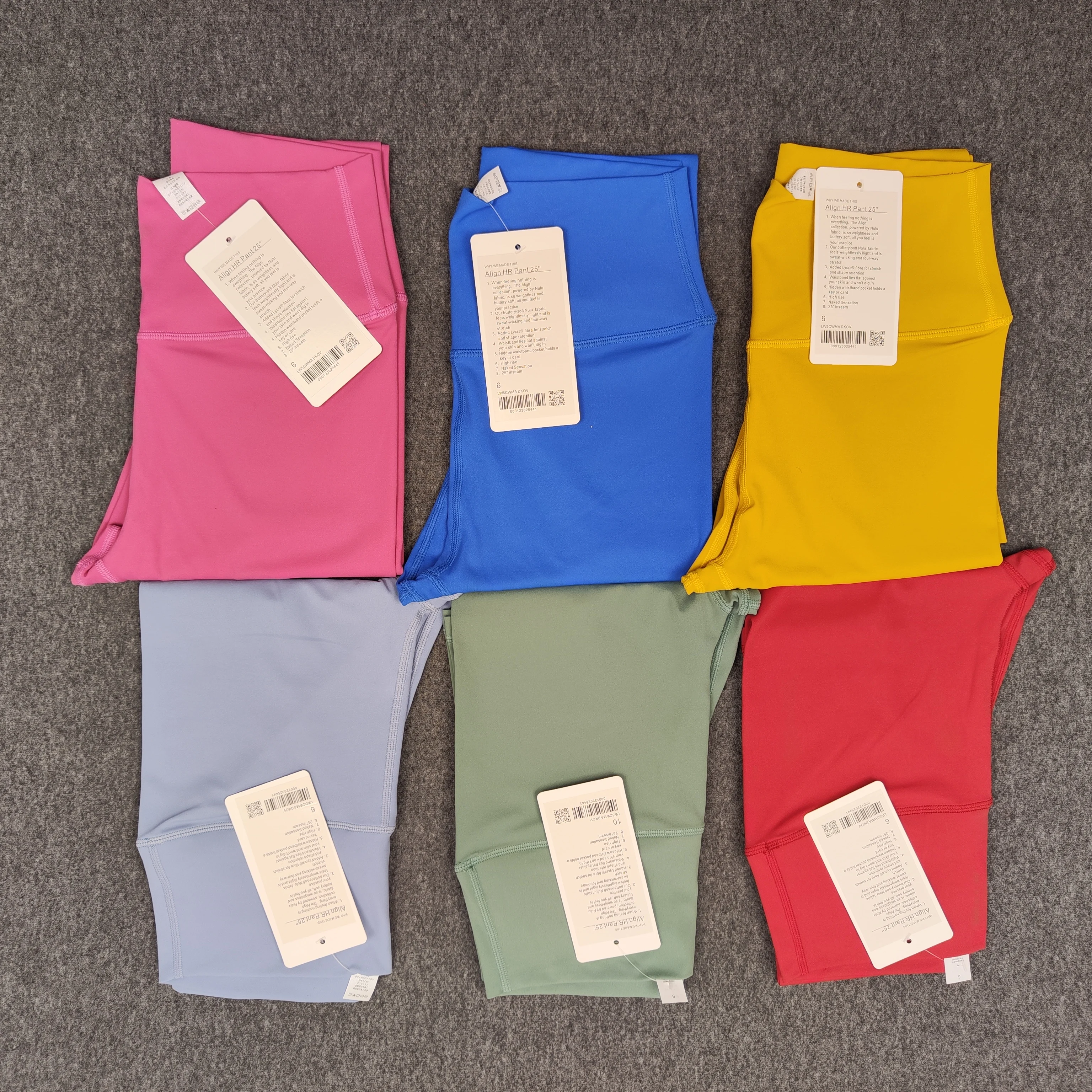 Luluwomen's Pants Yoga Gym High Waist Leggings Outdoor Jogging Fitness Sport 25