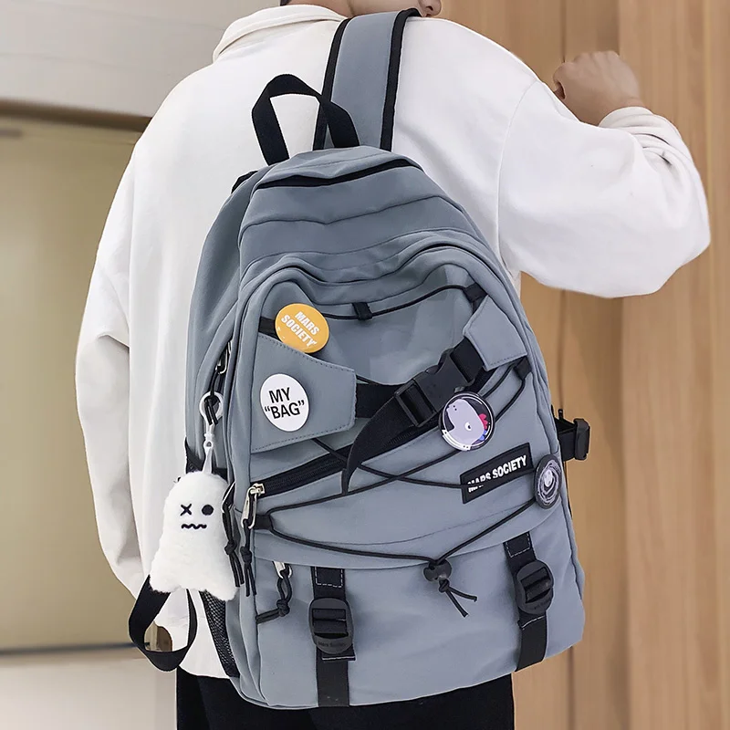 

Современный сетчатый школьный ранец для мужчин и женщин, нейлоновый рюкзак для колледжа, дорожная сумка для мальчиков и девочек, сумки для книг и ноутбуков