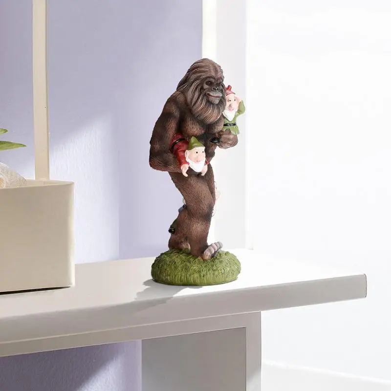 

Creative Resin Crafts Ornaments Black Bear Gorilla Elf Garden Home Decoration Statue Figurines Miniatures Model Gift For Kid Toy