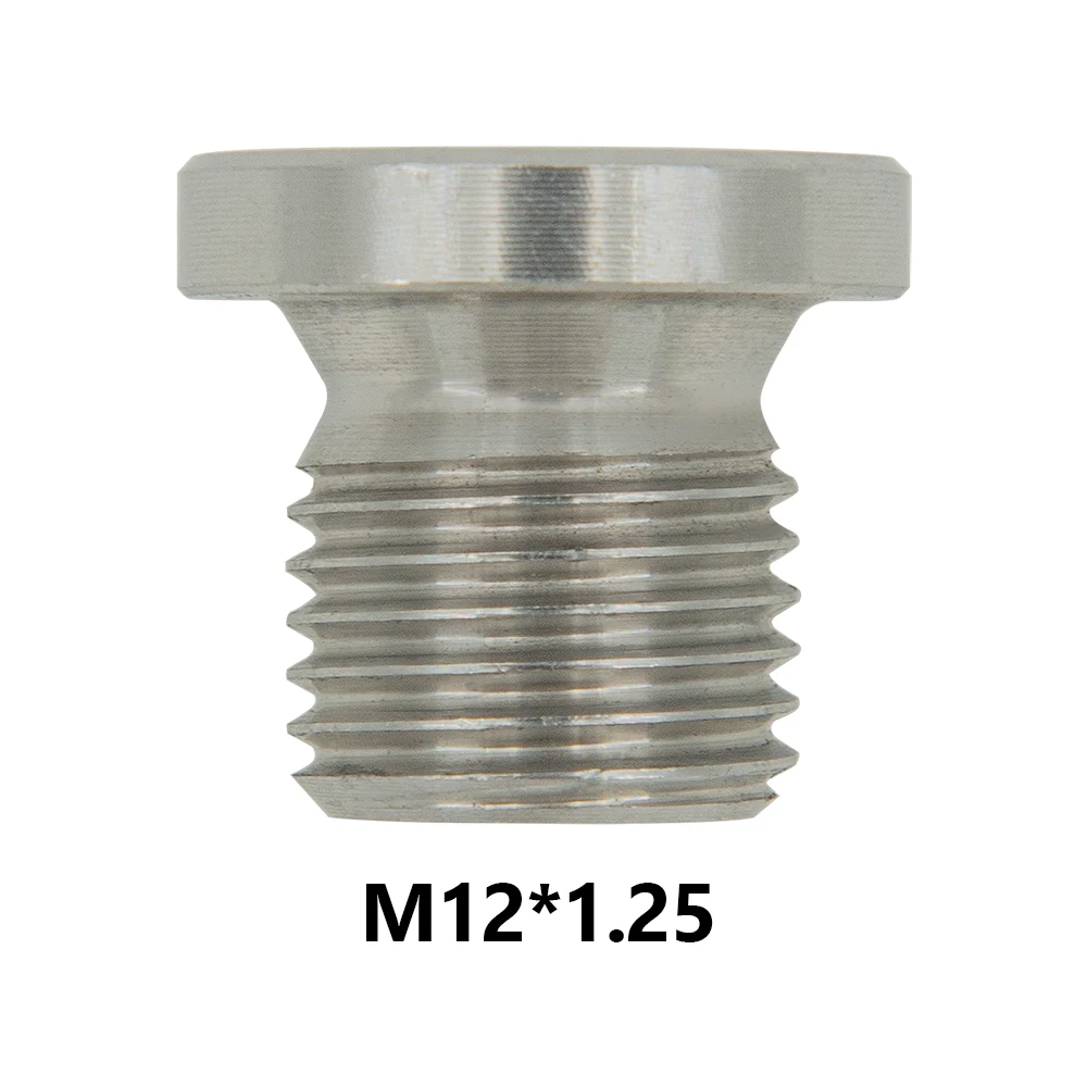 

Универсальная заглушка датчика кислорода SS304 O2, автомобильная заглушка датчиков lambda M18X1,5 M12 X 1,25, резьба с шайбой, серебристая