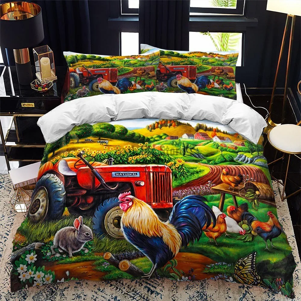 

Комплект постельного белья с 3D принтом трактора, роскошный удобный автомобильный комплект постельного белья для детей, пододеяльник, навол...
