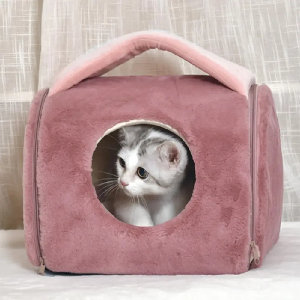 

Detachable Pet Bed Ultra-thick Fabric Cats Bed Warm-keeping Enclosed Dog Sleeping House Cat Cave Nest Pet Nest домик для кошки