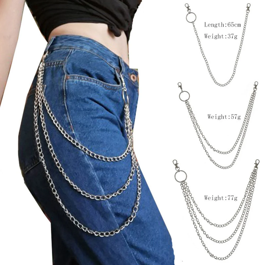 

Punk Rock Metal Pants Waist Chain Men Women Key Chain Wallet Keychain Jeans Hip-hop Jewelry Gift