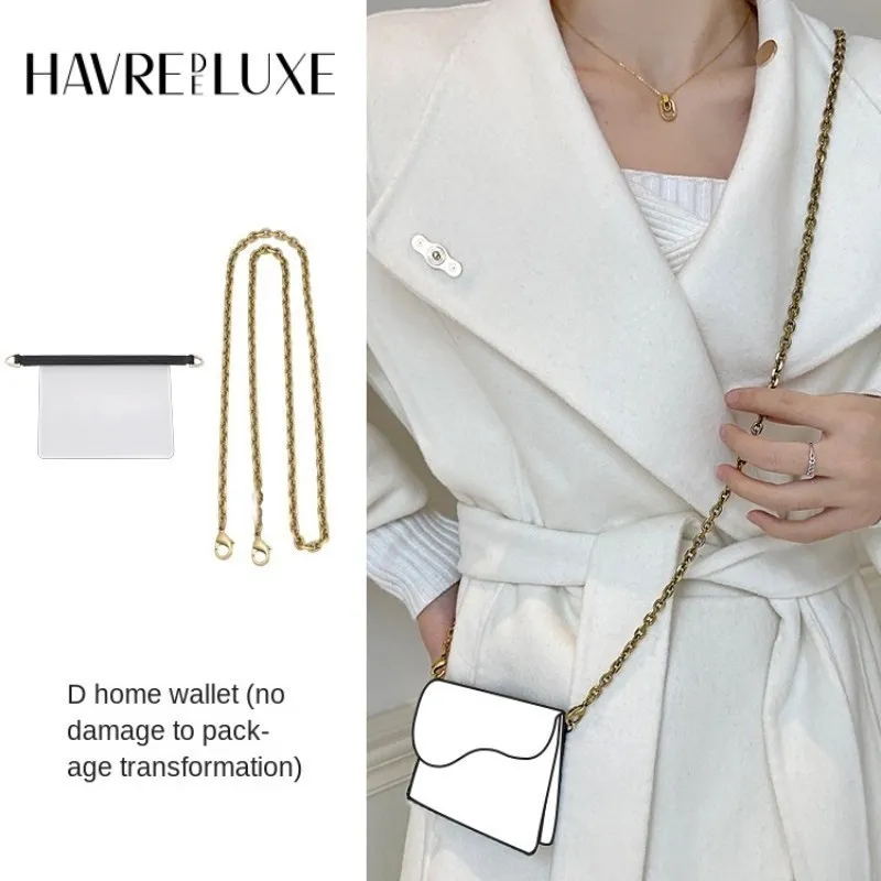 Card Holder Transformation Liner Bag Crossbody Shoulder Strap Wallet Short Chain Transparent Inner Accessories For Women's Purse